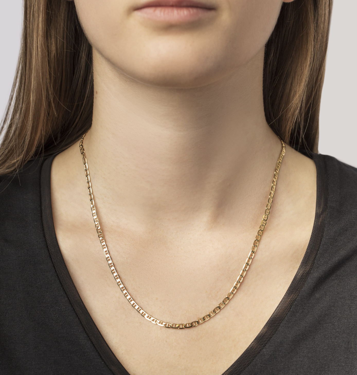 Flat Curb Chain Necklace
