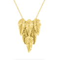 Layered Leaf Pendant Necklace